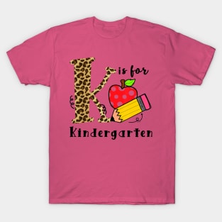 Back To School K Is For Kindergarten T-Shirt